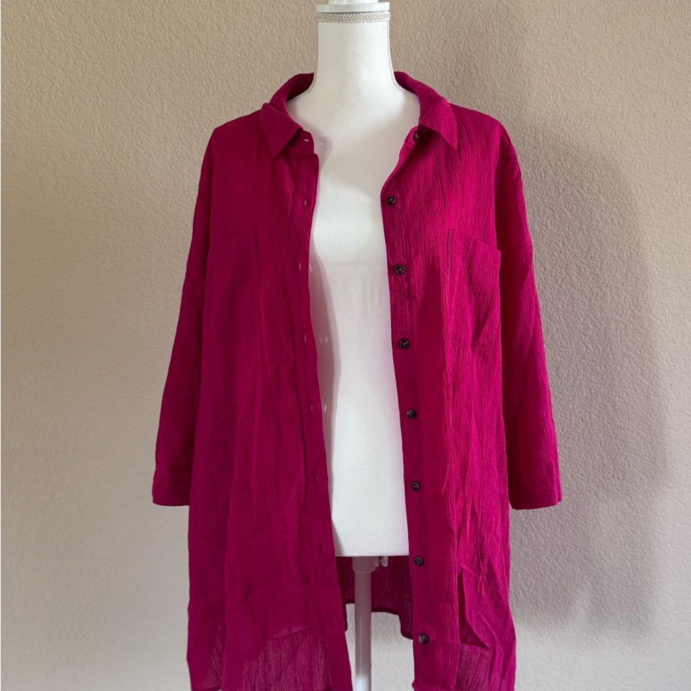 Coldwater Creek Fuchsia Blouse